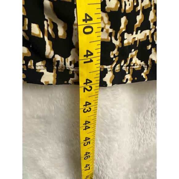 LRL Ralph Lauren Black Printed Buckle Dress 14 Office Mature - Picture 8 of 8